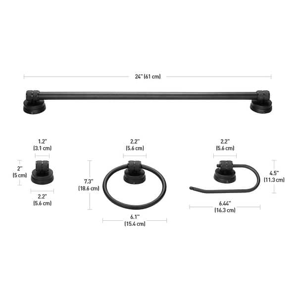 Middleton 5Piece Dark Bronze Bathroom Hardware Set 3Light Vanity On Sale Bed Bath & Beyond