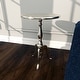 preview thumbnail 8 of 20, Silver Aluminum Metal Small Turned Accent Table with Scroll Legs