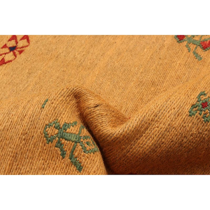 ECARPETGALLERY Flat-Weave Kashkuli Light Brown Wool Tapestry Kilim - 6'10 x 8'3