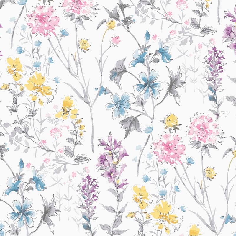 Laura Ashley Wild Meadow Multicolor Wallpaper