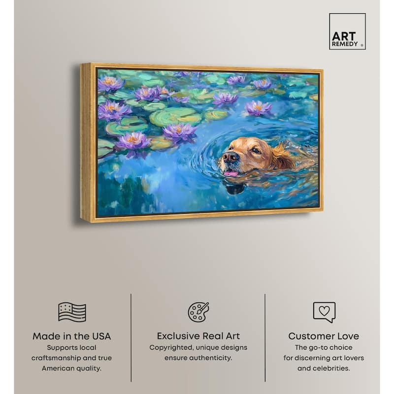 Watery Wag II Canvas by Art Remedy