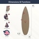 preview thumbnail 5 of 13, American Flag Wood Surfboard Plaque Wall Sign - 60"x15" - 60" x 15"