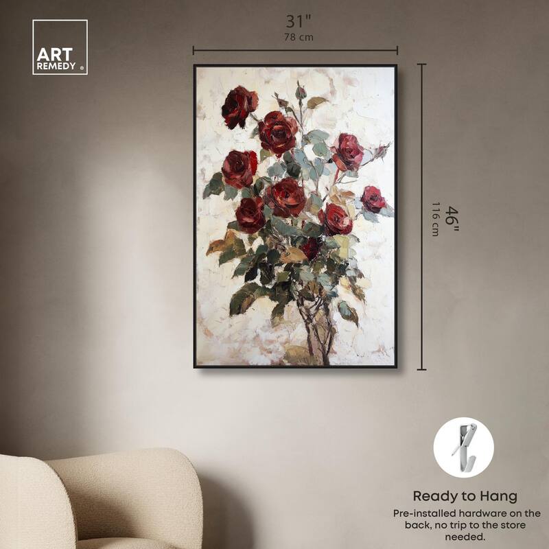 Velvet Vermilion II Canvas by Art Remedy