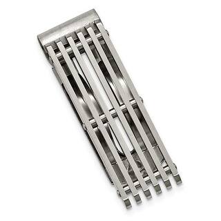 slide 1 of 1, Chisel Brushed Stainless Steel Money Clip