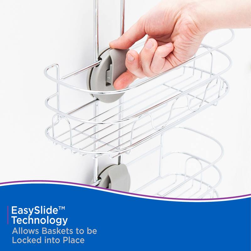 Kenney Rust-Resistant EasySlide 4-Way Adjustable Caddy - Chrome