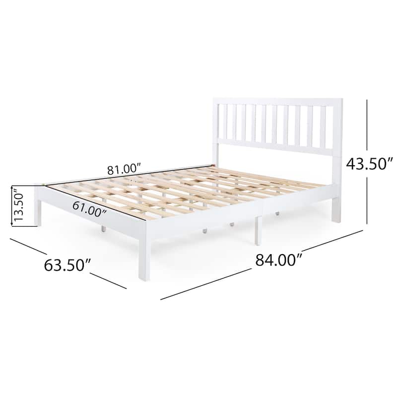 Norgate Modern Farmhouse Acacia Wood Queen Bed Platform by Christopher Knight Home