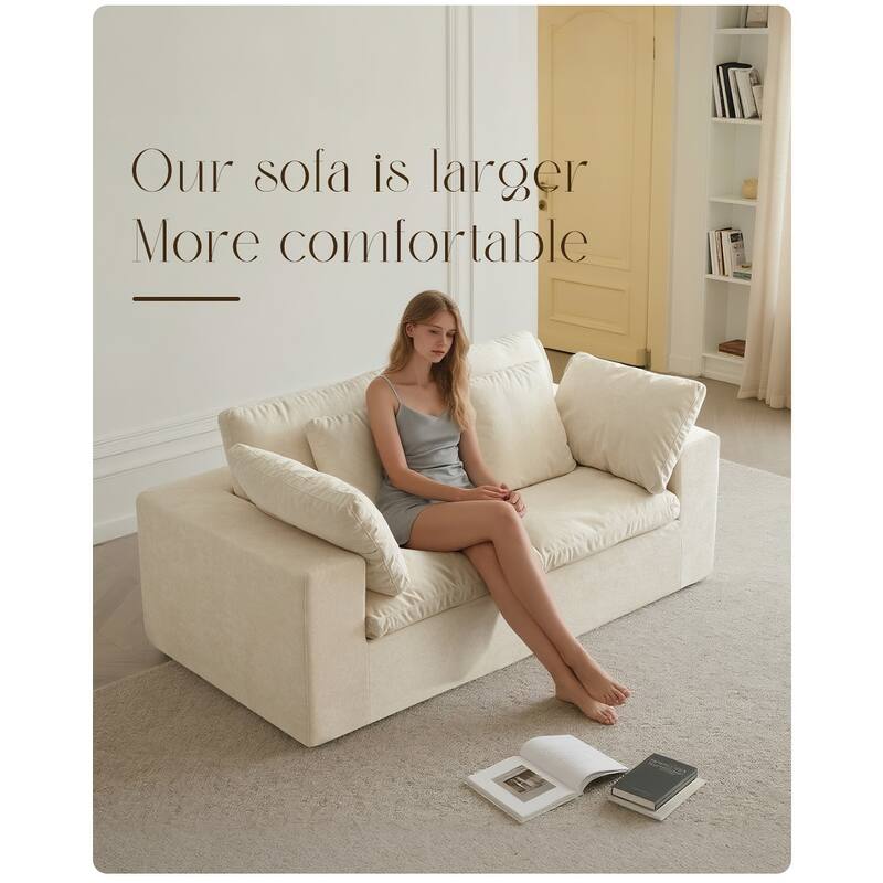 Modular Sectional Sofa, Compressed Sectional Sofa Modern Minimalist Style Corduroy Couch, Sleeper Sofa
