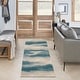 preview thumbnail 21 of 35, Nourison Maxell Ombre Abstract Area Rug 2' 2" x 7' 6" - Ivory/Teal - Runner