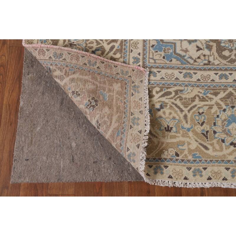 Traditional Kashan Persian Area Rug Handmade Vintage Wool Carpet - 7'11" x 10'10"