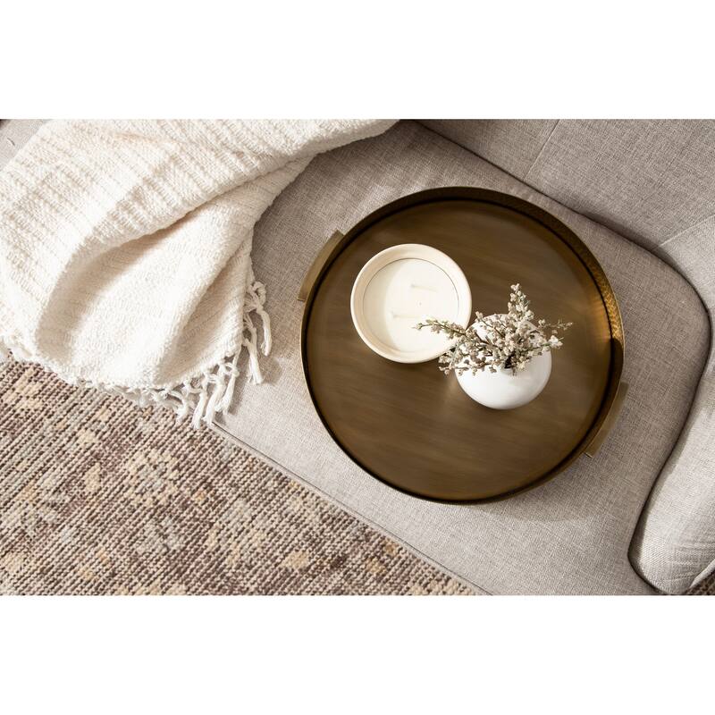 Kate and Laurel Samana Round Metal Tray