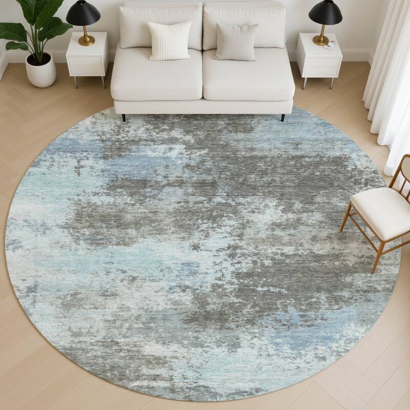 Premium Washable Super Soft Abstract Casual Mayfield Rug - Taupe - 8' x 8'