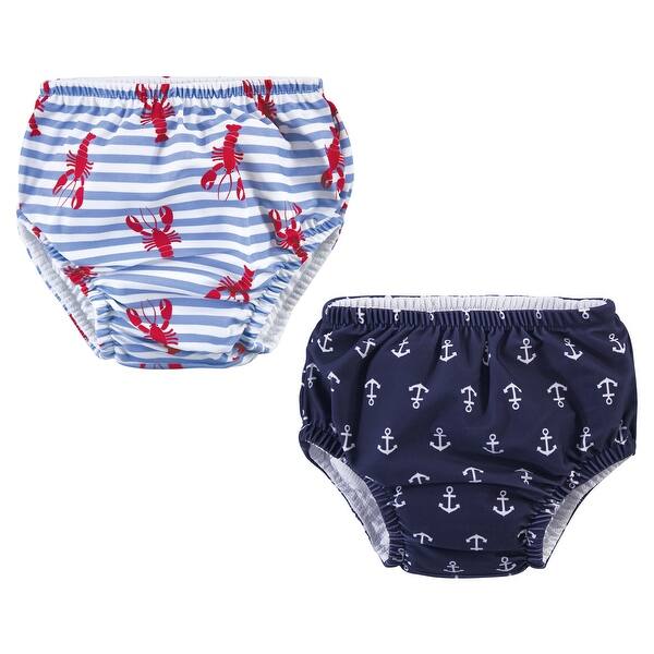 slide 1 of 1, Hudson Baby Toddler Boy Swim Diapers, Anchors 3T - Anchors