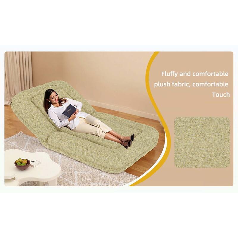 Sleek Modern Design Folding Sofa Chair with 5 Adjustable Positions for Gaming,Meditation,and Relaxation