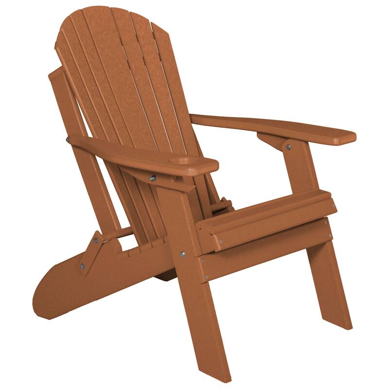 Eagle Collection Folding Adirondack Chair with Smart Phone Holder - Cedar