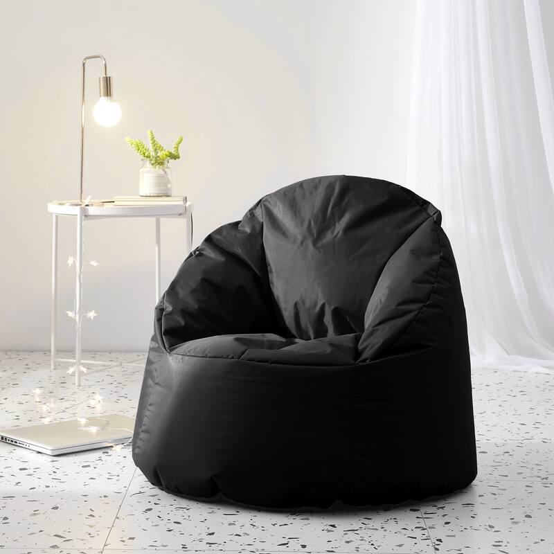 Urban Shop Structured Round Bean Bag - Black