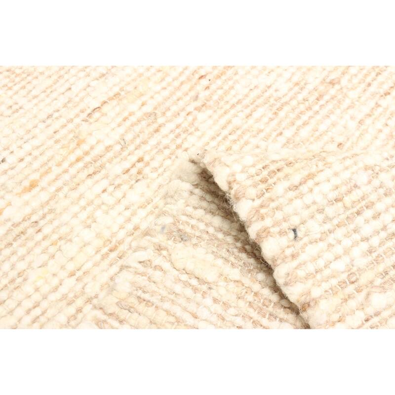 ECARPETGALLERY Braid weave Sienna Cream Wool Rug - 5'0 x 8'0