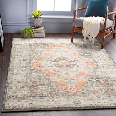 Livabliss Pola Vintage Medallion Printed Area Rug
