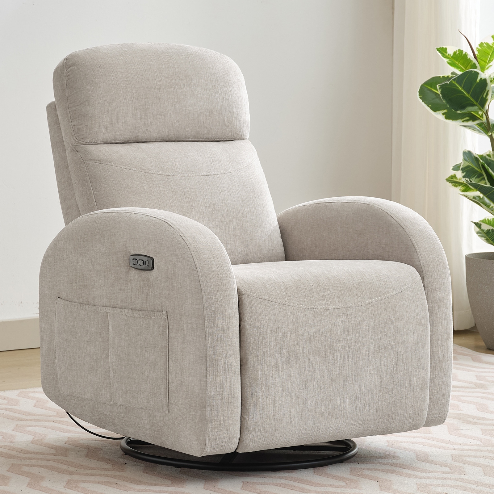 Power Recliner Swivel Rocker Glider Nursery Rocking Chair with USB Port