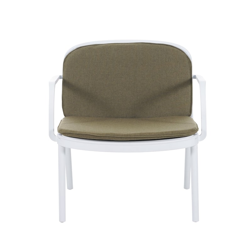 Roomfitters Luna Outdoor Chat Set 3 Piece Polypropylene Frame Cushioned Seating