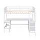 preview thumbnail 7 of 15, Twin Size Wooden Loft Bed with Built-in Desk and Shelves for Space-Saving and Functional Bedroom Design