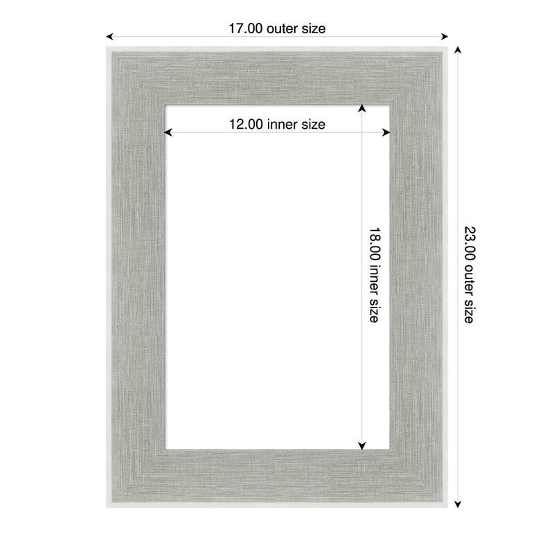 Amanti Art Glam Linen Grey Framed Dry Erase Magnetic Board - 17 x 23 in
