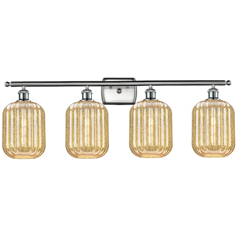 Innovations Lighting 516-4W-13-37 Preston Vanity Preston 4 Light 37" - Brushed Satin Nickel / Mercury