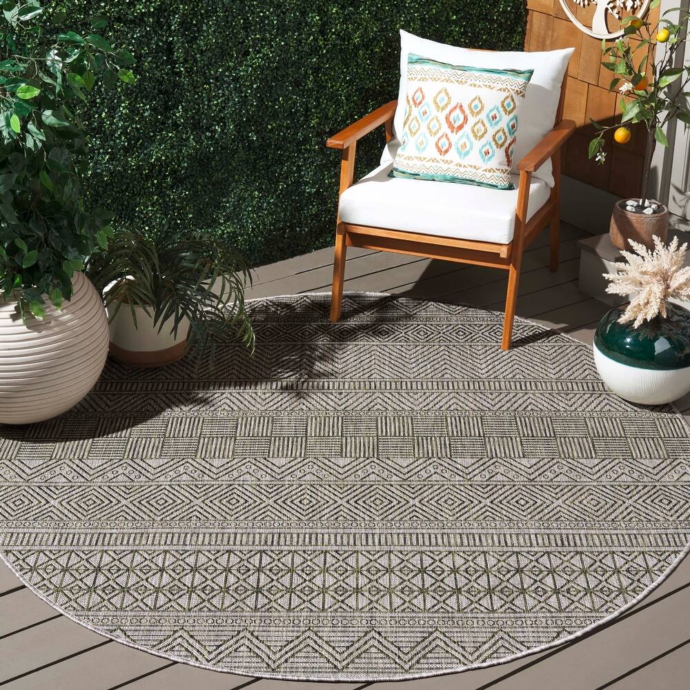 SAFAVIEH Courtyard Rozenn Indoor/ Outdoor Waterproof Patio Backyard Rug