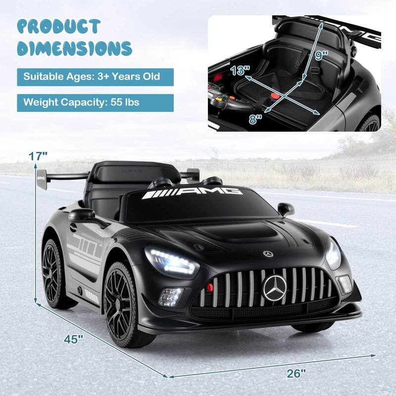 Costway Ride on Car Licensed Mercedes-AMG GT3 Kids Car with Remote - See Details