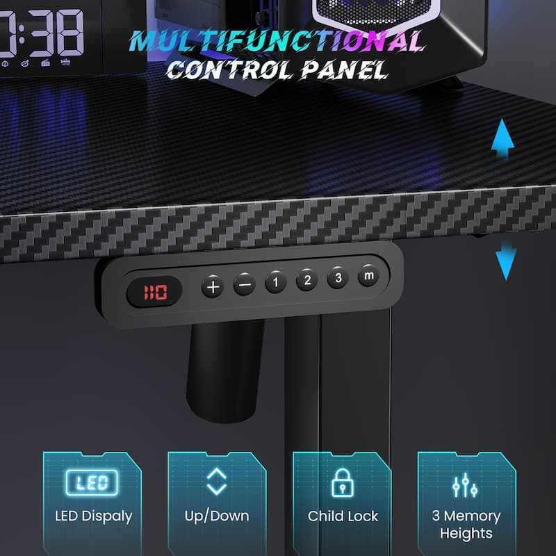 SIAGO Electric Standing Desk Height Adjustable Computer Desk with Cable Management & Spacious Work Surface