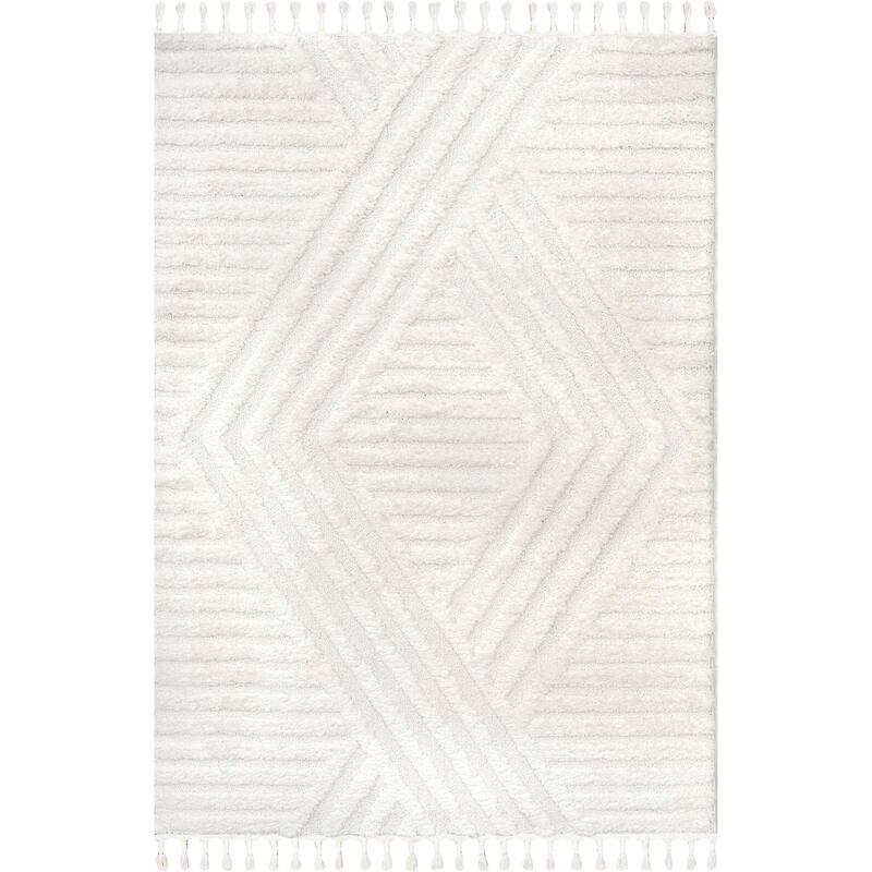 Nuloom Risette Geometric Shag Tassel Area Rug
