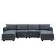 preview thumbnail 3 of 6, Large U-Shape Modular Sectional Sofa, Convertible Sleeper Sofa with Reversible Chaise