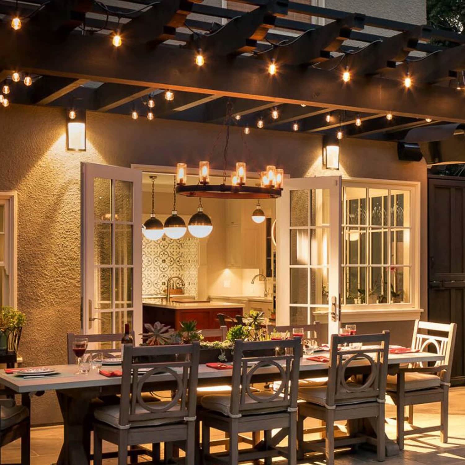 Shop 48ft 15 Led Outdoor Patio String Lights 2700k Soft White