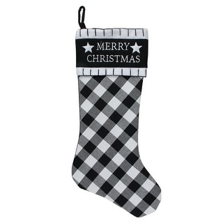 20.5 Black White Merry Christmas Christmas Stocking Blanket