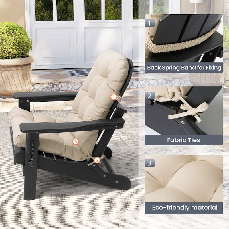Outdoor Adirondack Chair Cushion Rocking Chair Cushions Thickened Patio Chair Pad with Sunbrella
