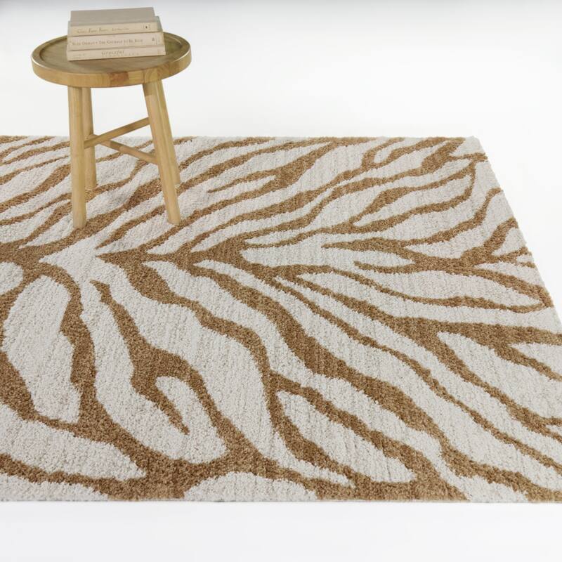 Kat Global Glam Animal Print Area Rug - Rust - 7'10" x 10'
