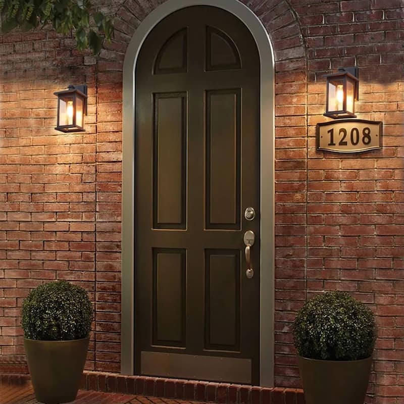 Dusk to Dawn 1 Light Outdoor Wall Lantern 12 Inch