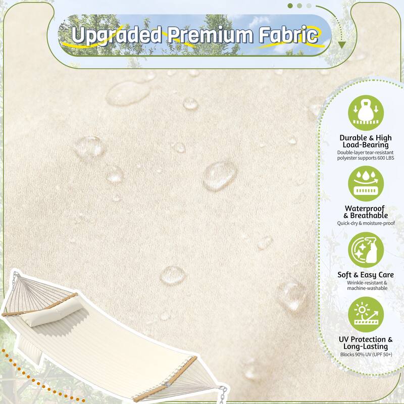 EROMMY Modern Portable Hammock, Hand-Woven Ropes, Anti-Tipping Design for Backyards, Beaches & Campsites