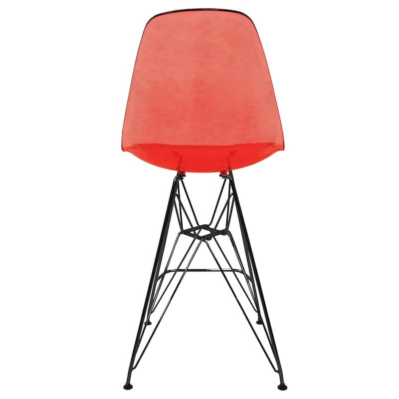 ABS Resin Barstool with Black Steel Base Cresco Series by LeisureMod