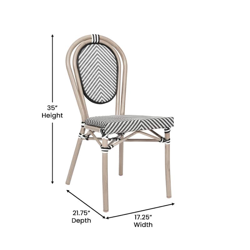 All-Weather Commercial Paris Chair with Metal Frame