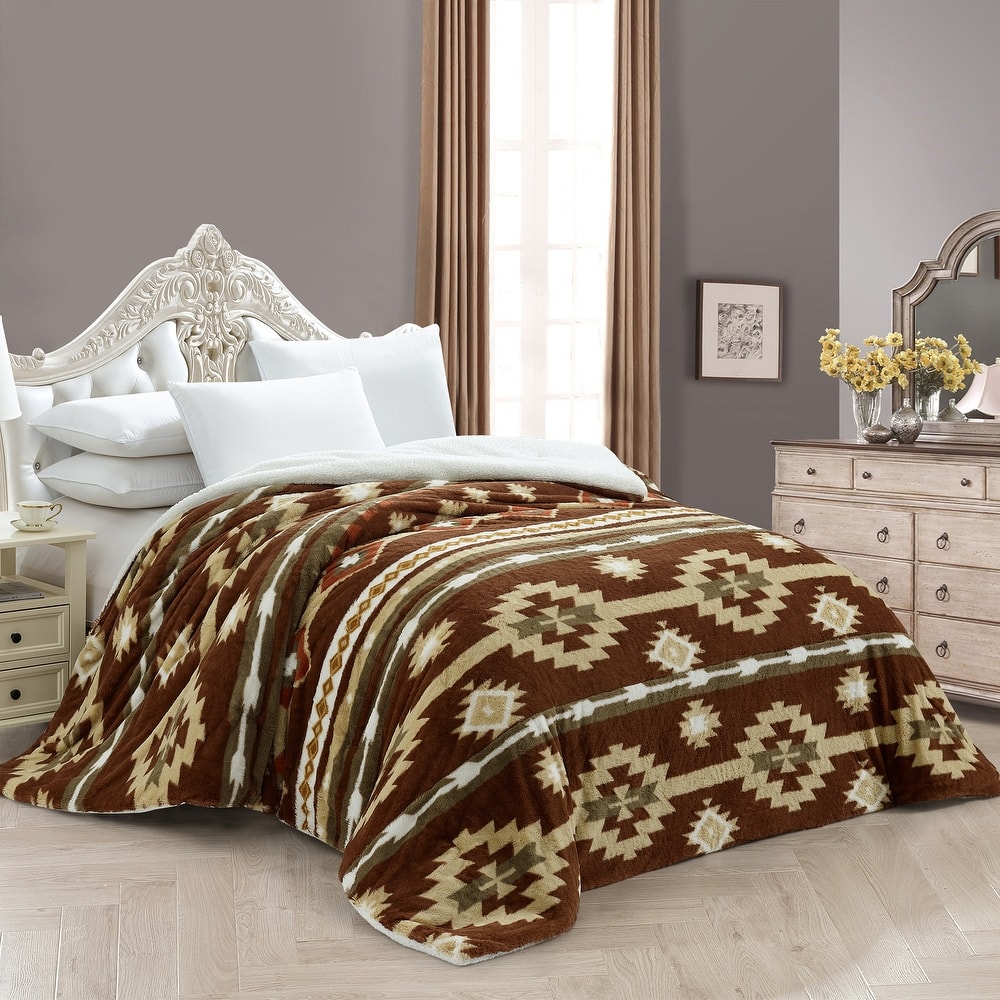 Southwest faux fur comforter