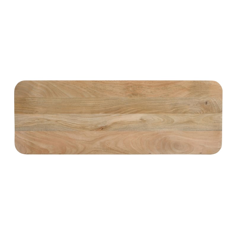 Solid Wood Entryway Table with Fluted Design