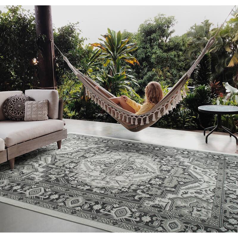 ARE01 Arelow Machine Made Flatweave Indoor - Outdoor Area Rug
