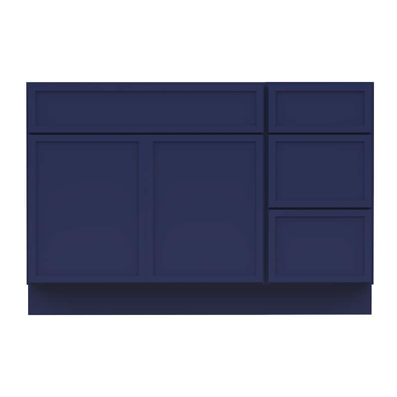 Vanity Art 54" Birch Freestanding Bathroom Vanity Cabinet without Top