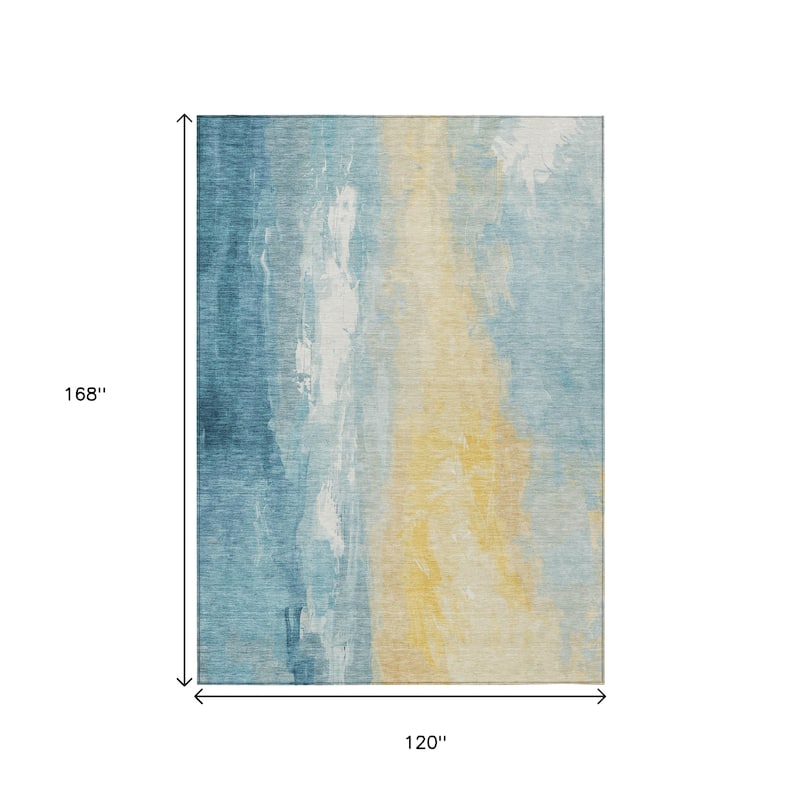 HomeRoots Abstract Transitional Rectangle Outdoor Rug