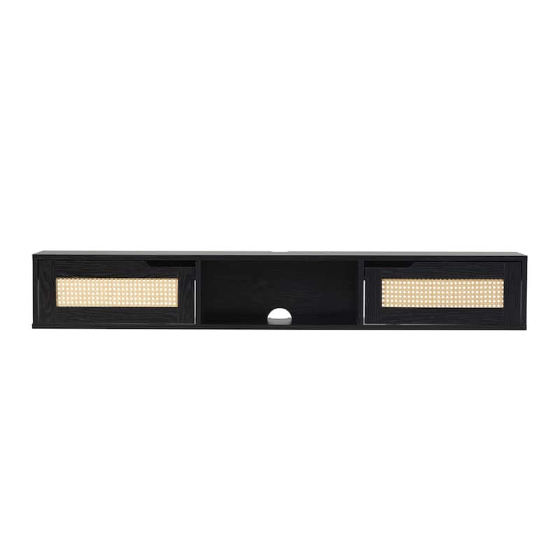 Middlebrook Scandi Faux Rattan-Door Floating TV Stand
