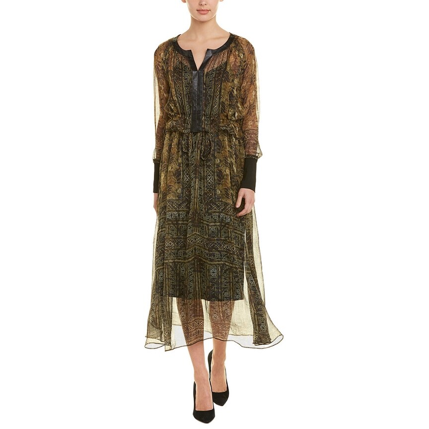 Shop Pokwai Silk Maxi Dress Overstock 29707756