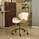 preview thumbnail 23 of 42, PU Curved Office Chair With Antique Bronze Base