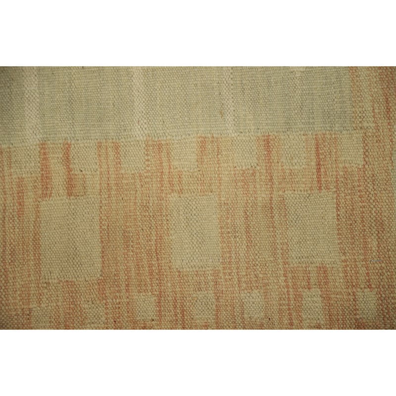 Hand Woven Oriental 100% Wool Carpet Southwestern Tribal Green Kilim Area Rug - 4' 10'' X 2' 10''