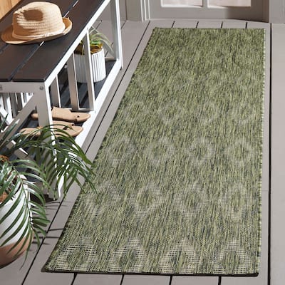 SAFAVIEH Courtyard Marolyn Indoor/Outdoor Waterproof Patio Backyard Rug - 2'3" x 8' Runner