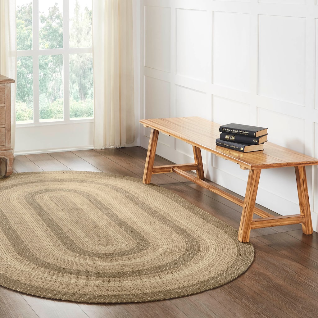 Cobblestone Jute Rug Oval w/ Pad 60x96 - 5' x 8' Oval